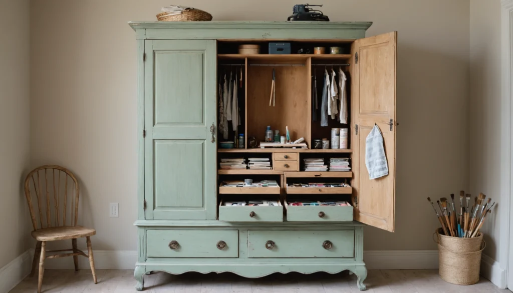 peindre une armoire avec de la peinture à la craie