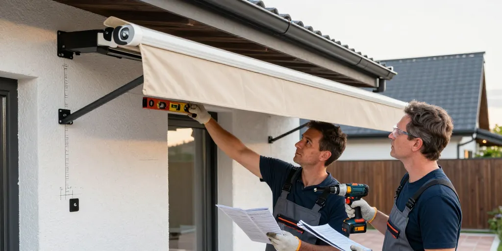 comment fixer un store banne sur une maison phenix